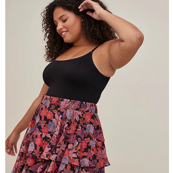 MINI CRINKLE LUREX TIERED SKIRT by Torrid! Size 3x - Picture 6 of 8